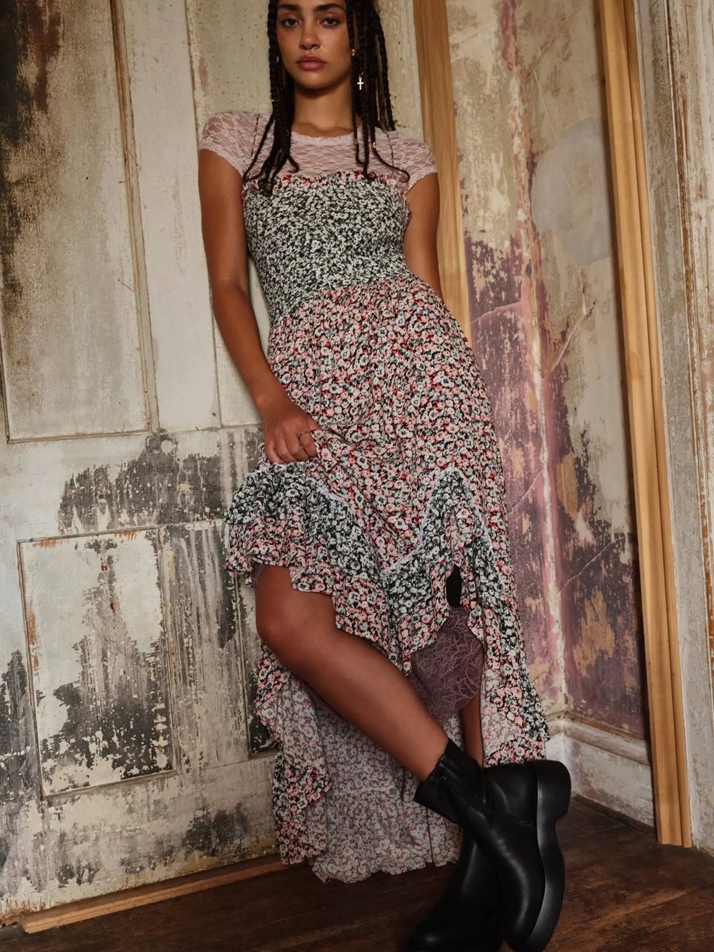FREE‎ PEOPLE One I Love Tiered Maxi Dress